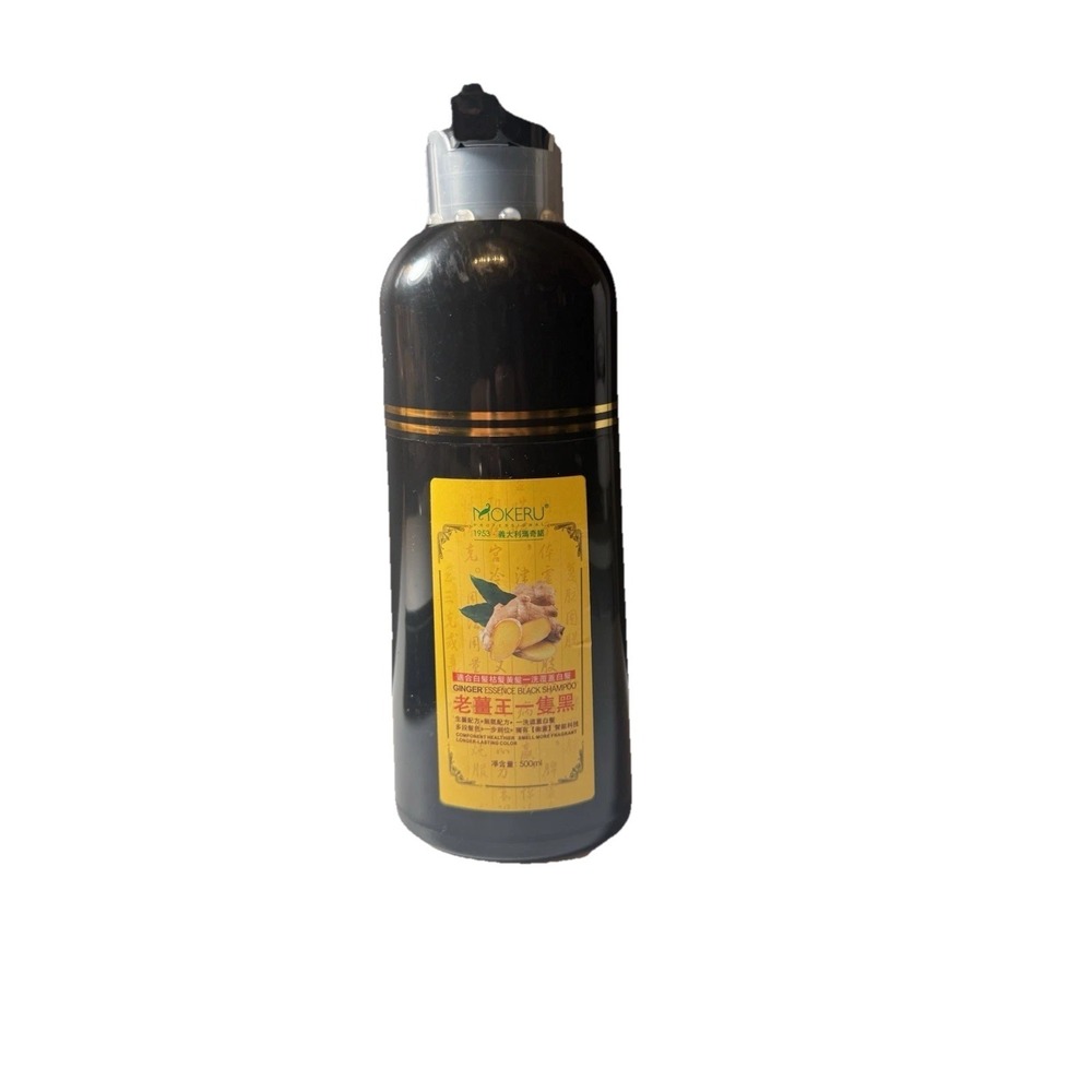 New Sealed In Box Mokeru Ginger Essence Black Shampoo Large 500 ML With Pump